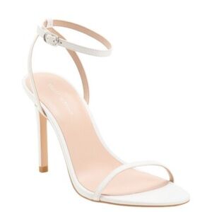 STUART WEITZMAN
Leather Dancer 95 Sand / White Ankle Strap Sandals size 8.5